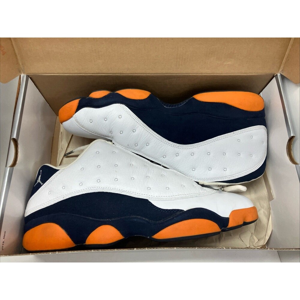 Jordan Air Jordan 13 Retro Low Ceramic White/Navy/Orange Leather Men 310810-106